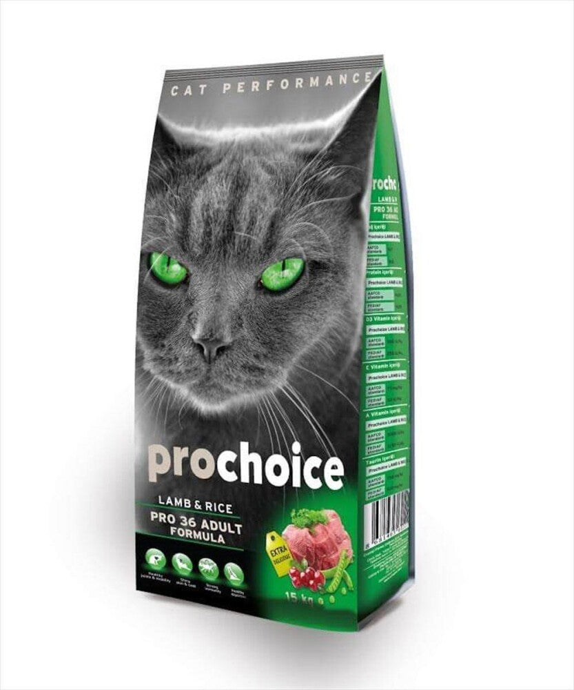 Prochoice Pro 36 Kuzulu Ve Pirinçli Yetişkin Kedi Maması 15 KG | SRC: Barcode: 8681465601029